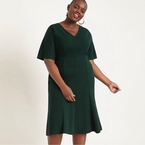 Eloquii Green Kimono Sleeve Dress